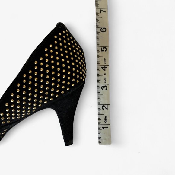 Loeffler Randall Black Suede Studded Tasmin Pumps Size 8 - Picture 5 of 9